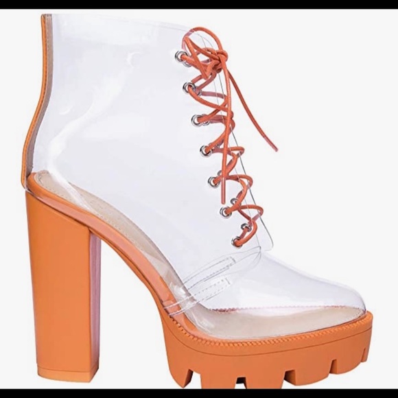 Olchee Fashion Boots See Thru  boots size 11 - Picture 1 of 14